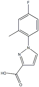 1-(4-fluoro-2-methylphenyl)-1H-pyrazole-3-carboxylic acid, 1152536-04-3, 结构式