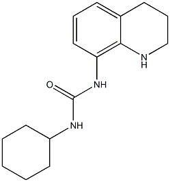 1-cyclohexyl-3-1,2,3,4-tetrahydroquinolin-8-ylurea,,结构式