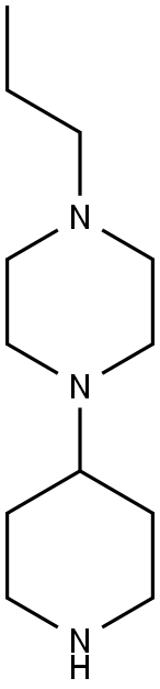 1-piperidin-4-yl-4-propylpiperazine 结构式