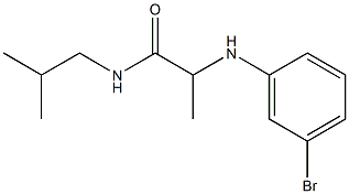 2-[(3-bromophenyl)amino]-N-(2-methylpropyl)propanamide,,结构式