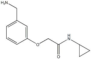 2-[3-(aminomethyl)phenoxy]-N-cyclopropylacetamide 结构式