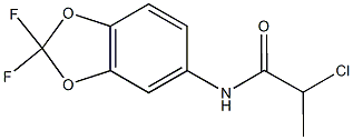 2-chloro-N-(2,2-difluoro-2H-1,3-benzodioxol-5-yl)propanamide 化学構造式