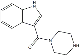 3-(piperazin-1-ylcarbonyl)-1H-indole,,结构式