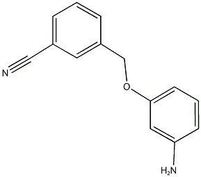 3-[(3-aminophenoxy)methyl]benzonitrile Structure