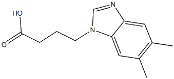 4-(5,6-dimethyl-1H-1,3-benzodiazol-1-yl)butanoic acid 结构式