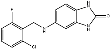 5-{[(2-chloro-6-fluorophenyl)methyl]amino}-2,3-dihydro-1H-1,3-benzodiazol-2-one,861454-08-2,结构式