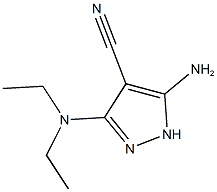 5-amino-3-(diethylamino)-1H-pyrazole-4-carbonitrile Struktur
