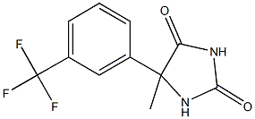 5-methyl-5-[3-(trifluoromethyl)phenyl]imidazolidine-2,4-dione 化学構造式