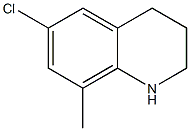 6-chloro-8-methyl-1,2,3,4-tetrahydroquinoline Struktur