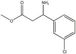 methyl 3-amino-3-(3-chlorophenyl)propanoate 化学構造式