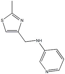 N-[(2-methyl-1,3-thiazol-4-yl)methyl]pyridin-3-amine,,结构式