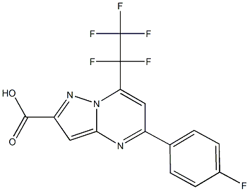 5-(4-fluorophenyl)-7-(pentafluoroethyl)pyrazolo[1,5-a]pyrimidine-2-carboxylic acid Structure