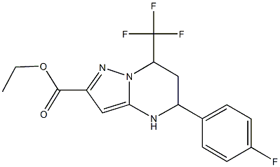 ethyl 5-(4-fluorophenyl)-7-(trifluoromethyl)-4,5,6,7-tetrahydropyrazolo[1,5-a]pyrimidine-2-carboxylate|