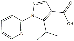 5-Isopropyl-1-pyridin-2-yl-1H-pyrazole-4-carboxylic	acid Structure