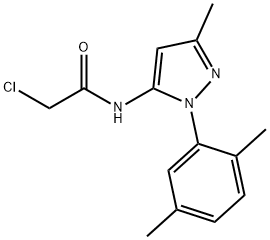 2-CHLORO-N-[1-(2,5-DIMETHYLPHENYL)-3-METHYL-1H-PYRAZOL-5-YL]ACETAMIDE Structure