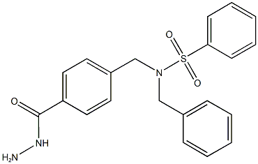 N-BENZYL-N-[4-(HYDRAZINOCARBONYL)BENZYL]BENZENESULFONAMIDE 化学構造式