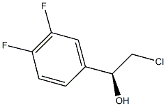 (1S)-2-CHLORO-1-(3,4-DIFLUOROPHENYL)ETHANOL 化学構造式