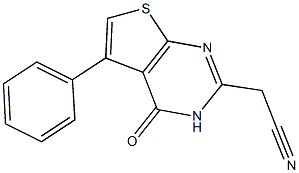 (4-OXO-5-PHENYL-3,4-DIHYDROTHIENO[2,3-D]PYRIMIDIN-2-YL)ACETONITRILE Structure