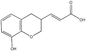 3-(8-HYDROXY-3,4-DIHYDRO-2H-CHROMEN-3-YL)ACRYLIC ACID Struktur
