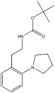 tert-butyl 2-(2-pyrrolidin-1-ylphenyl)ethylcarbamate Struktur