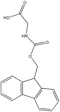 2-{[(9H-fluoren-9-ylmethoxy)carbonyl]amino}acetic acid,,结构式