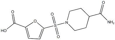 5-{[4-(aminocarbonyl)piperidin-1-yl]sulfonyl}-2-furoic acid|