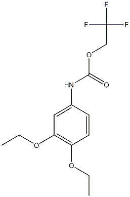 2,2,2-trifluoroethyl 3,4-diethoxyphenylcarbamate 结构式