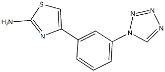 4-[3-(1H-tetrazol-1-yl)phenyl]-1,3-thiazol-2-amine,,结构式