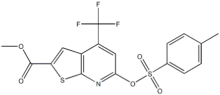 methyl 6-{[(4-methylphenyl)sulfonyl]oxy}-4-(trifluoromethyl)thieno[2,3-b]pyridine-2-carboxylate