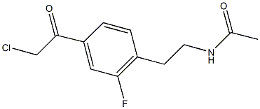 N-{2-[4-(chloroacetyl)-2-fluorophenyl]ethyl}acetamide Struktur