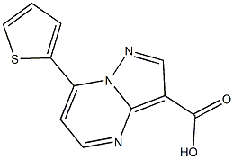 7-thien-2-ylpyrazolo[1,5-a]pyrimidine-3-carboxylic acid 化学構造式