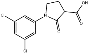 1-(3,5-dichlorophenyl)-2-oxopyrrolidine-3-carboxylic acid, 1017427-84-7, 结构式