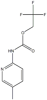 2,2,2-trifluoroethyl 5-methylpyridin-2-ylcarbamate 化学構造式