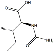 (2S,3S)-2-[(aminocarbonyl)amino]-3-methylpentanoic acid,,结构式