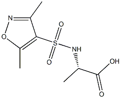 (2S)-2-{[(3,5-dimethylisoxazol-4-yl)sulfonyl]amino}propanoic acid Structure