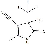 4-hydroxy-2-methyl-5-oxo-4-(trifluoromethyl)-4,5-dihydro-1H-pyrrole-3-carbonitrile 化学構造式