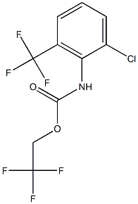 2,2,2-trifluoroethyl 2-chloro-6-(trifluoromethyl)phenylcarbamate Struktur