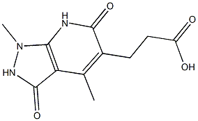 3-(1,4-dimethyl-3,6-dioxo-2,3,6,7-tetrahydro-1H-pyrazolo[3,4-b]pyridin-5-yl)propanoic acid 结构式