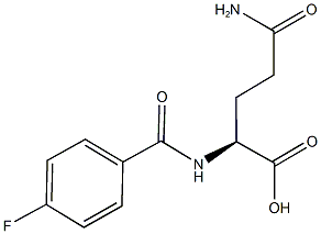 (2S)-5-amino-2-[(4-fluorobenzoyl)amino]-5-oxopentanoic acid Struktur