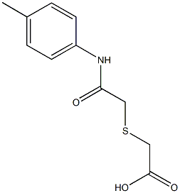 ({2-[(4-methylphenyl)amino]-2-oxoethyl}thio)acetic acid 化学構造式
