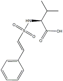 (2S)-3-methyl-2-({[2-phenylvinyl]sulfonyl}amino)butanoic acid Structure