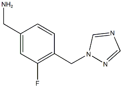 [3-fluoro-4-(1H-1,2,4-triazol-1-ylmethyl)phenyl]methanamine 结构式