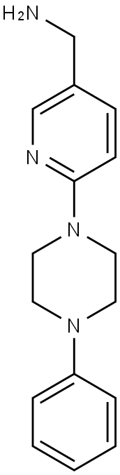 [6-(4-phenylpiperazin-1-yl)pyridin-3-yl]methanamine Struktur