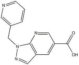 1-(pyridin-3-ylmethyl)-1H-pyrazolo[3,4-b]pyridine-5-carboxylic acid 结构式