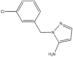 1-[(3-chlorophenyl)methyl]-1H-pyrazol-5-amine,,结构式