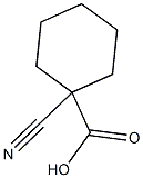 1-cyanocyclohexane-1-carboxylic acid,,结构式