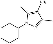 1-cyclohexyl-3,5-dimethyl-1H-pyrazol-4-amine, 63204-03-5, 结构式