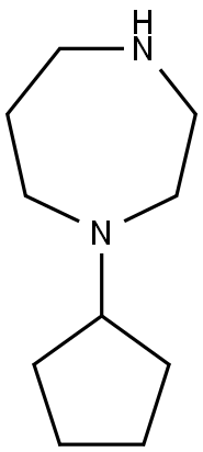 1-cyclopentyl-1,4-diazepane,,结构式