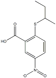 2-(butan-2-ylsulfanyl)-5-nitrobenzoic acid,,结构式