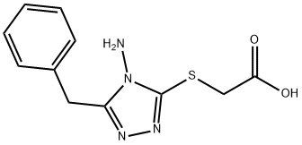 2-[(4-amino-5-benzyl-4H-1,2,4-triazol-3-yl)sulfanyl]acetic acid 结构式